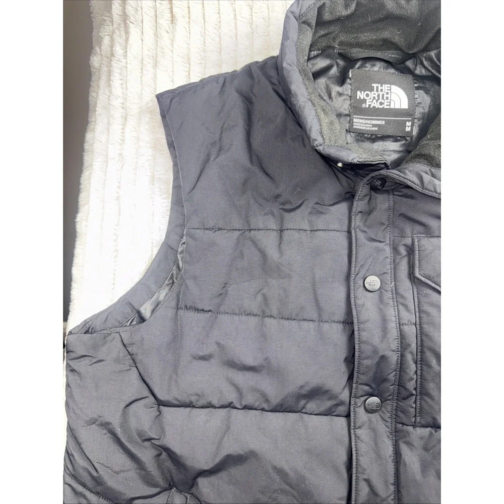 The‎ North Face Mens Patricks Point Puffer Vest Black Medium Button Zip Pocket
